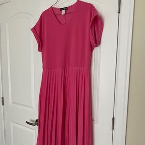 Pink pleated dress